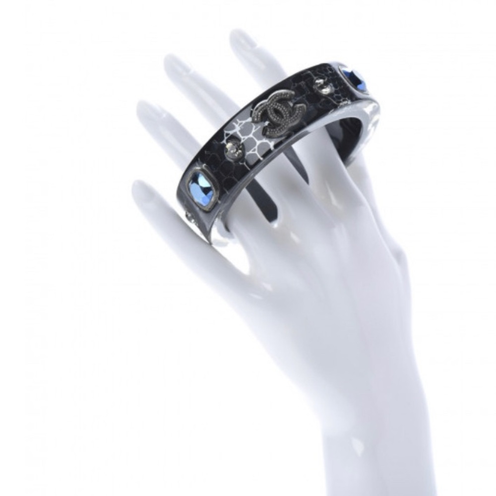 Chanel Vintage CC Resin Gemstone Honeycomb Bangle Bracelet